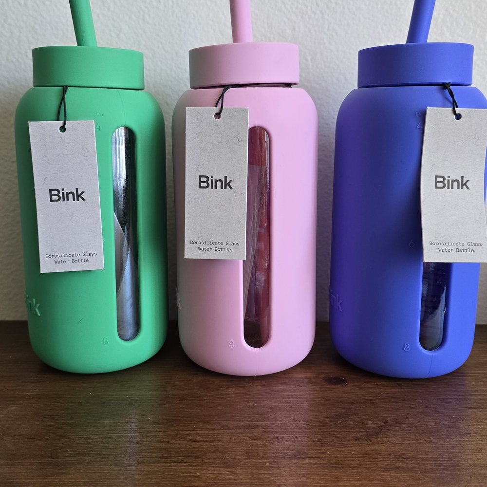 3 Pack Bink Silicone Water Bottles Trio